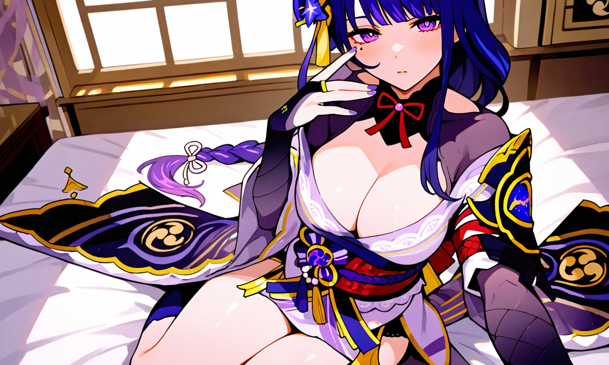 (雷電将軍) Raiden Shogun (2)-pixiv插画-作品交流服务