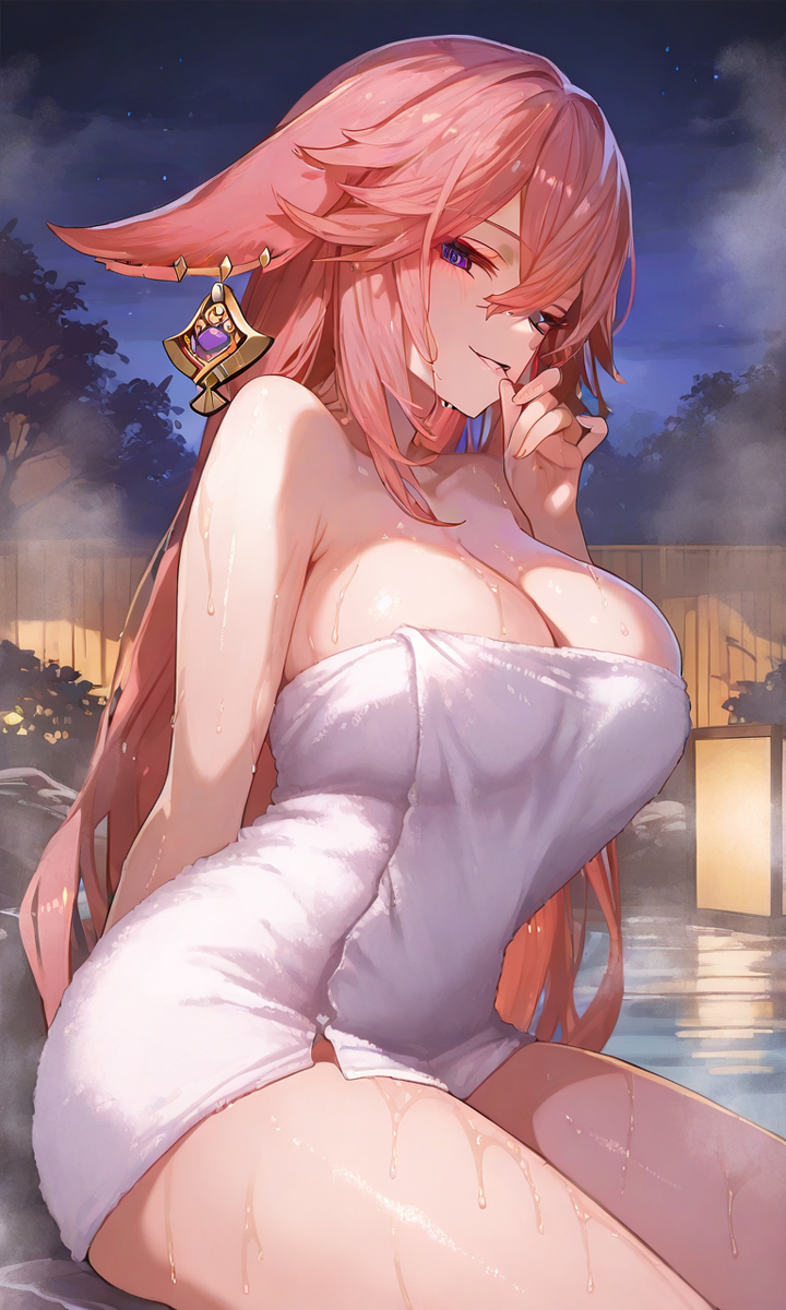 八重神子 Yae Miko-pixiv插画-作品交流服务