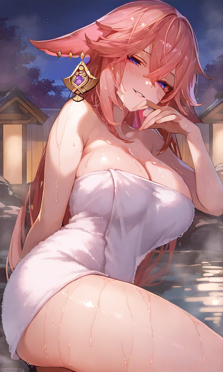 八重神子 Yae Miko-pixiv插画-作品交流服务