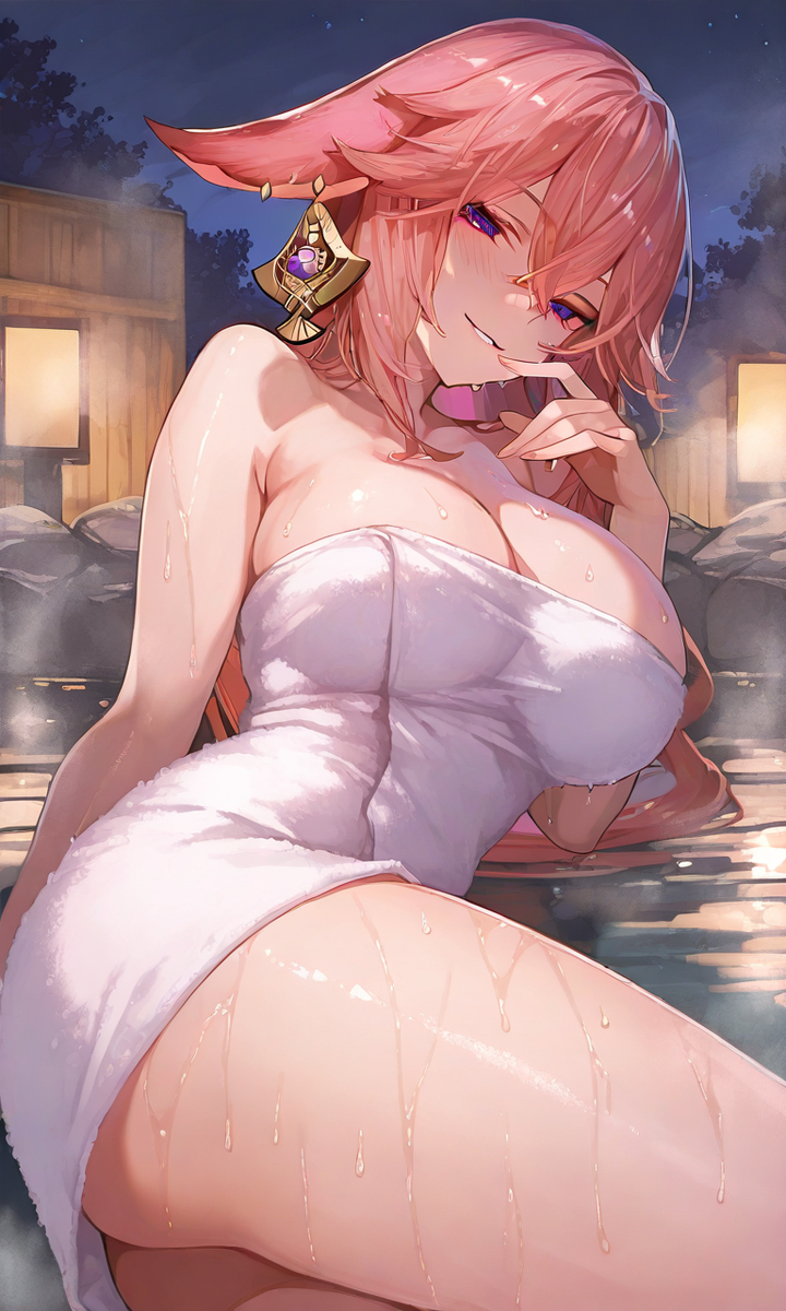 八重神子 Yae Miko-pixiv插画-作品交流服务