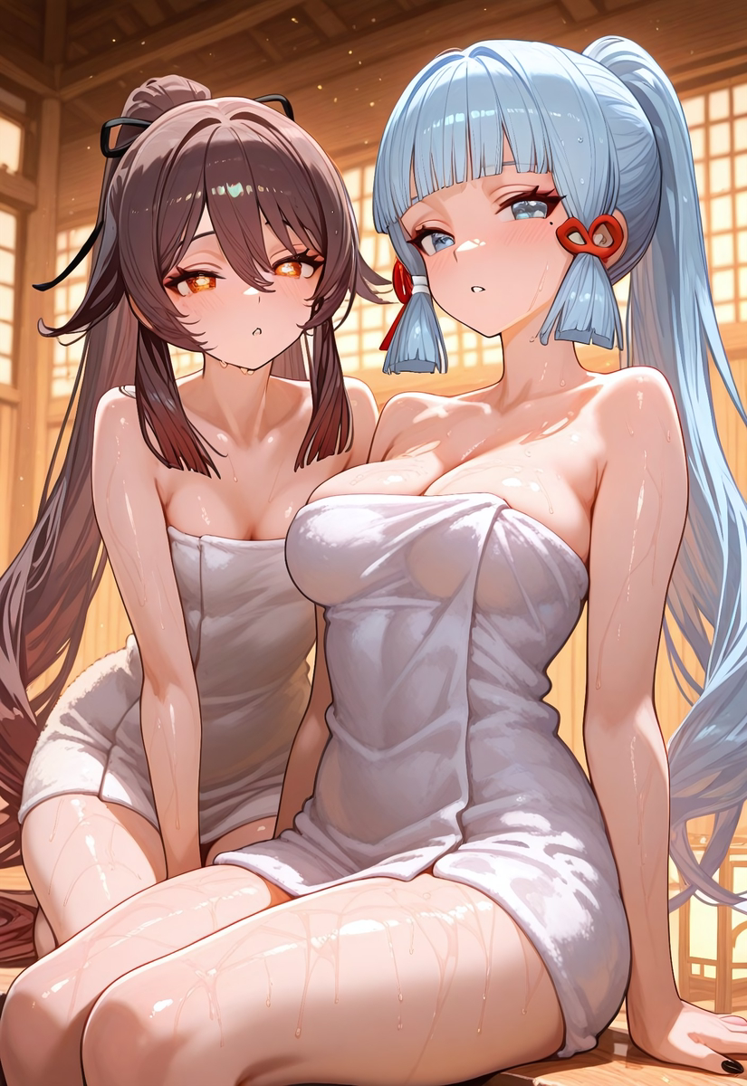 胡桃と神里綾華 Hu Tao and Ayaka-pixiv插画-作品交流服务