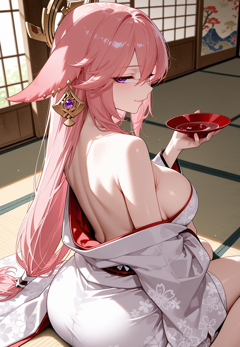 八重神子 Yae Miko 9-pixiv插画-作品交流服务