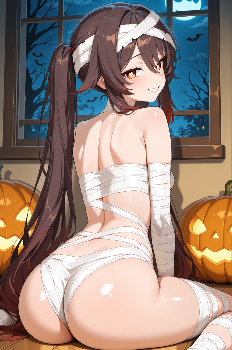 「Halloween」胡桃 Hu Tao 11-pixiv插画-作品交流服务