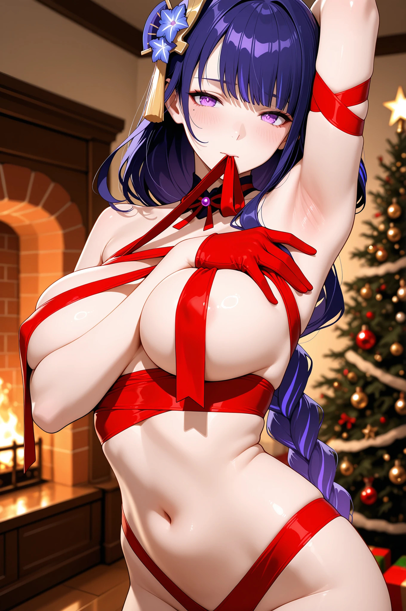 「Xmas」雷電将軍 Raiden Shogun EXTRA-pixiv插画-作品交流服务