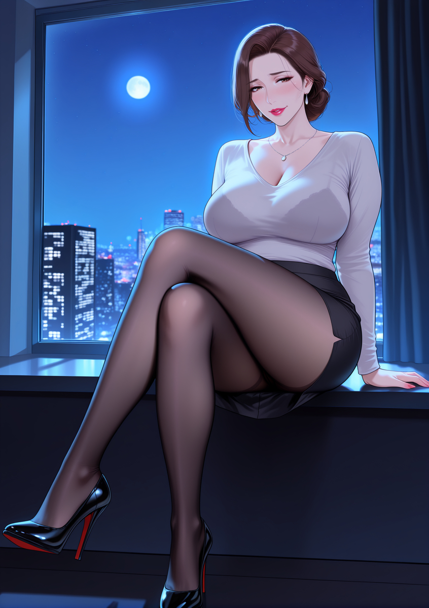 图片[19]-人妻若隐若现的性感内衣-pixiv插画-作品交流服务