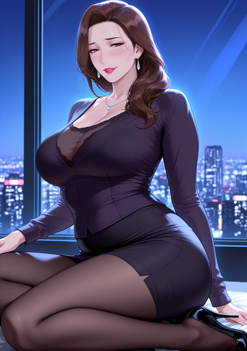 图片[27]-人妻若隐若现的性感内衣-pixiv插画-作品交流服务