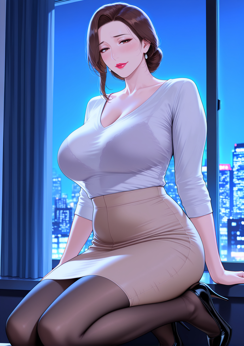 图片[8]-人妻若隐若现的性感内衣-pixiv插画-作品交流服务