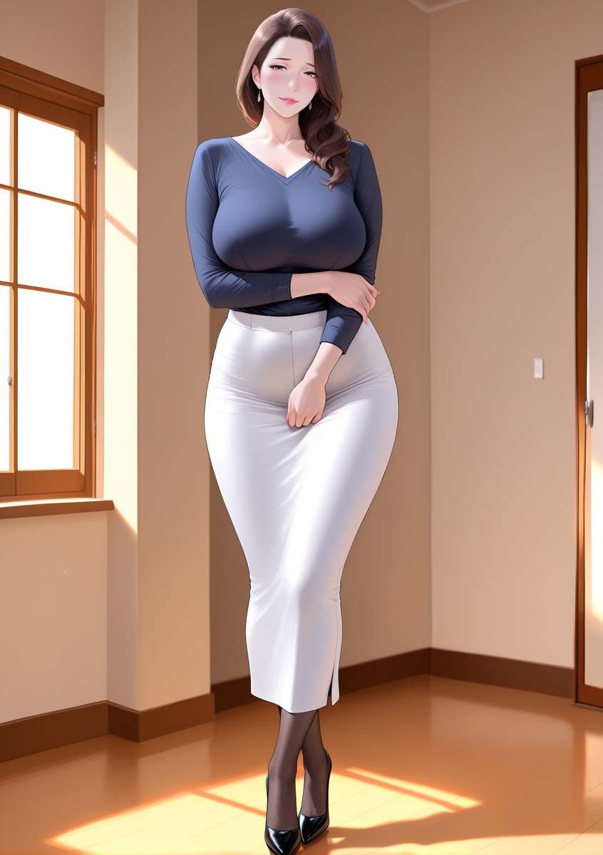 性感人妻的长裙-pixiv插画-作品交流服务