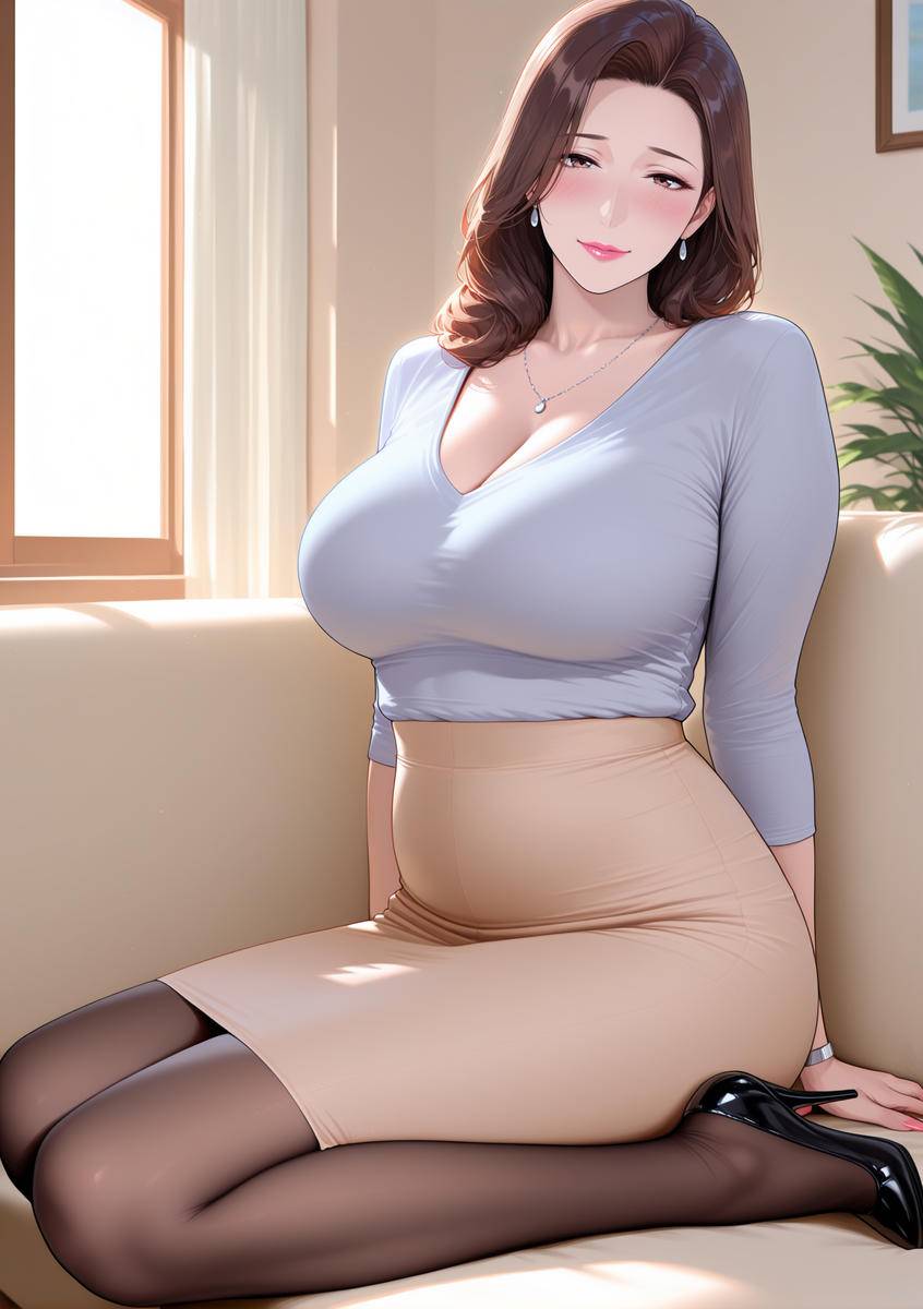 性感人妻的长裙-pixiv插画-作品交流服务
