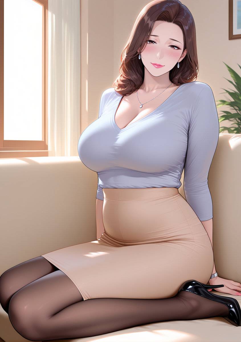 性感人妻的长裙-pixiv插画-作品交流服务