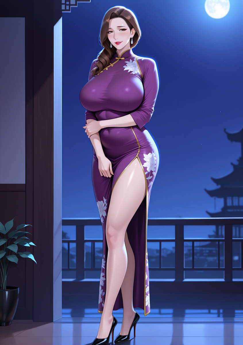 图片[23]-旗袍下的淫荡玉体骚妈-pixiv插画-作品交流服务