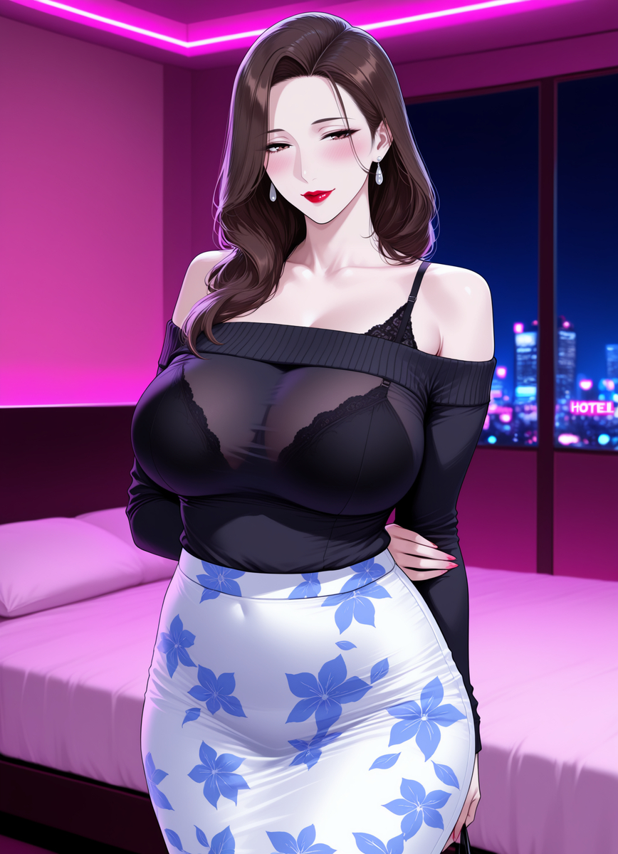 图片[8]-情趣酒店里的不伦之恋：（第一章）性感穿搭的骚妈-pixiv插画-作品交流服务