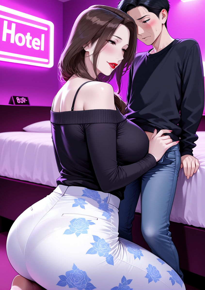 图片[30]-情趣酒店里的不伦之恋：（第三章）荡妇骚妈开启榨精-pixiv插画-作品交流服务