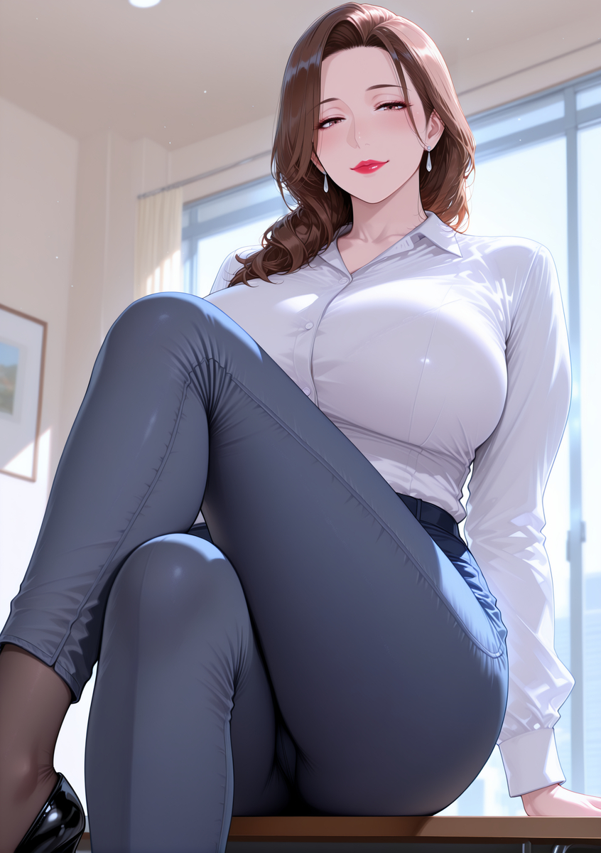 图片[5]-OL骚妈给你盯射，裤里丝奖励-pixiv插画-作品交流服务