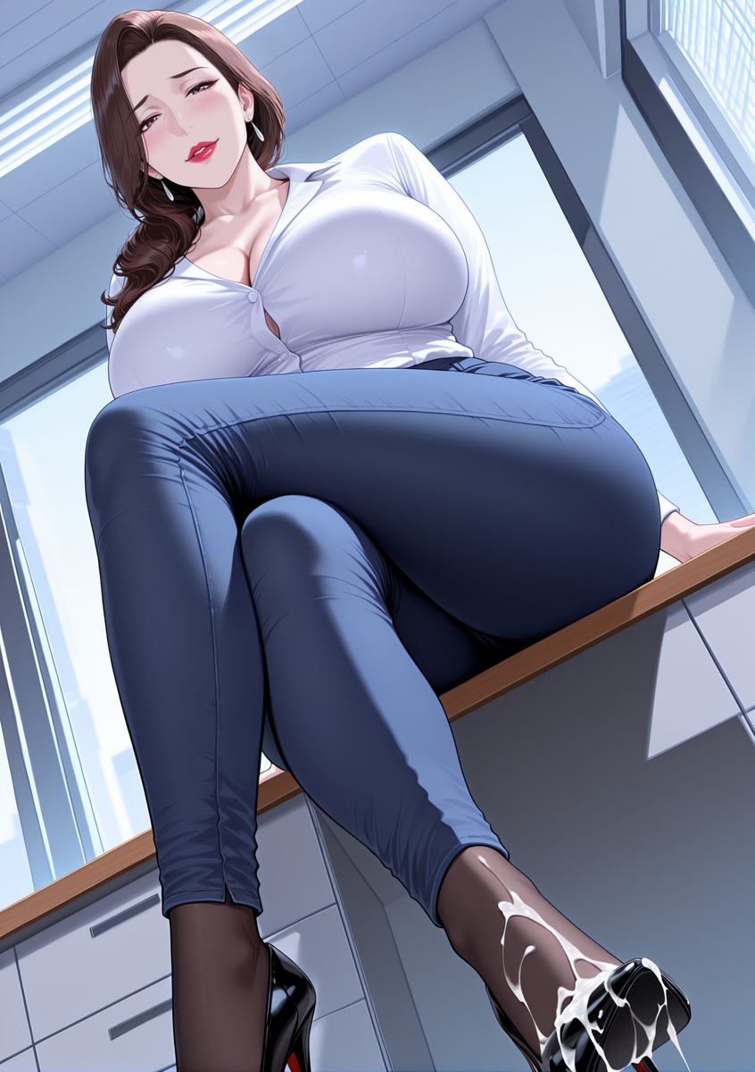 图片[9]-OL骚妈给你盯射，裤里丝奖励-pixiv插画-作品交流服务