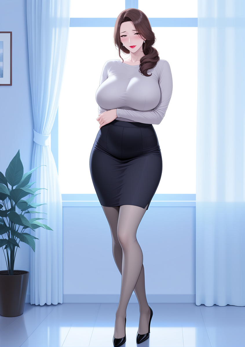 图片[18]-性感灰丝骚妈-pixiv插画-作品交流服务