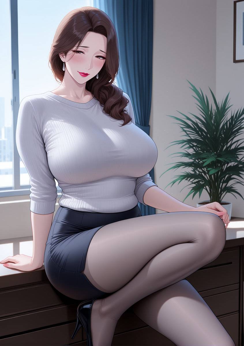 图片[9]-性感灰丝骚妈-pixiv插画-作品交流服务