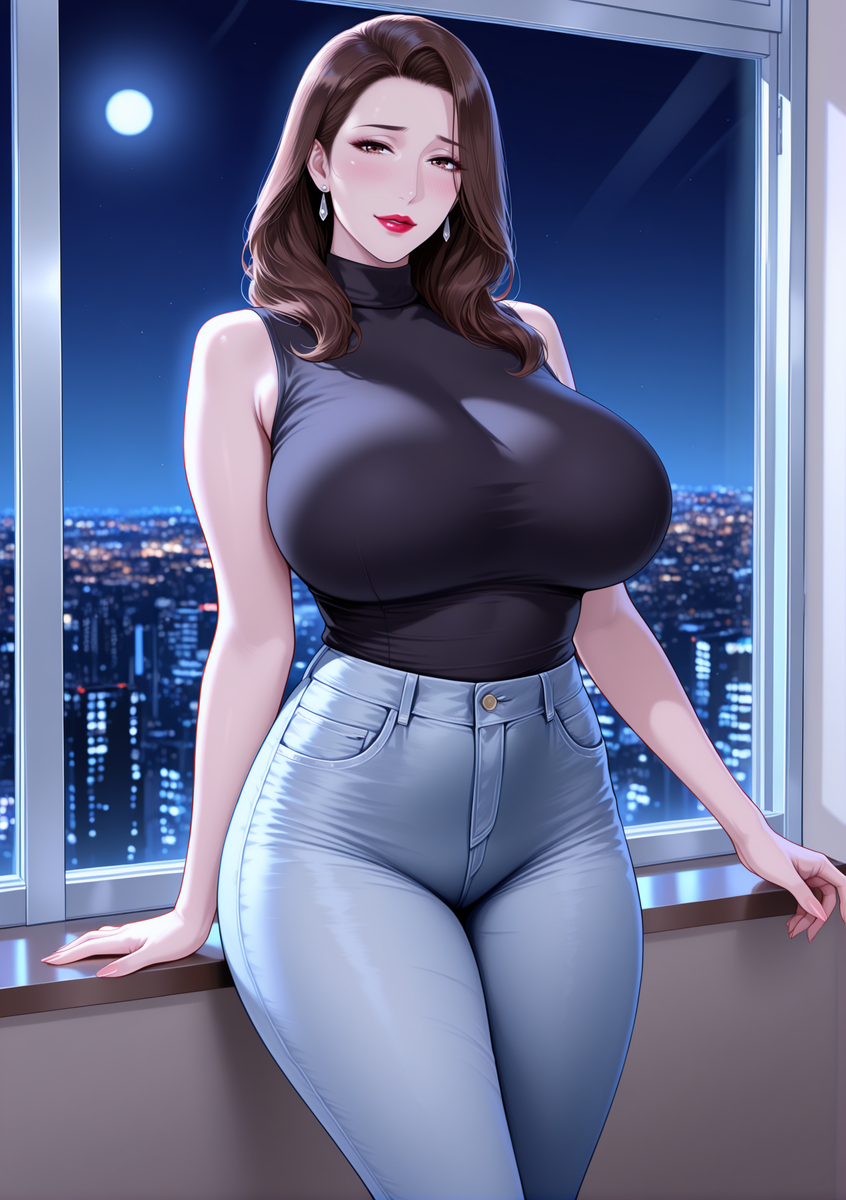 牛仔裤骚妈-pixiv插画-作品交流服务