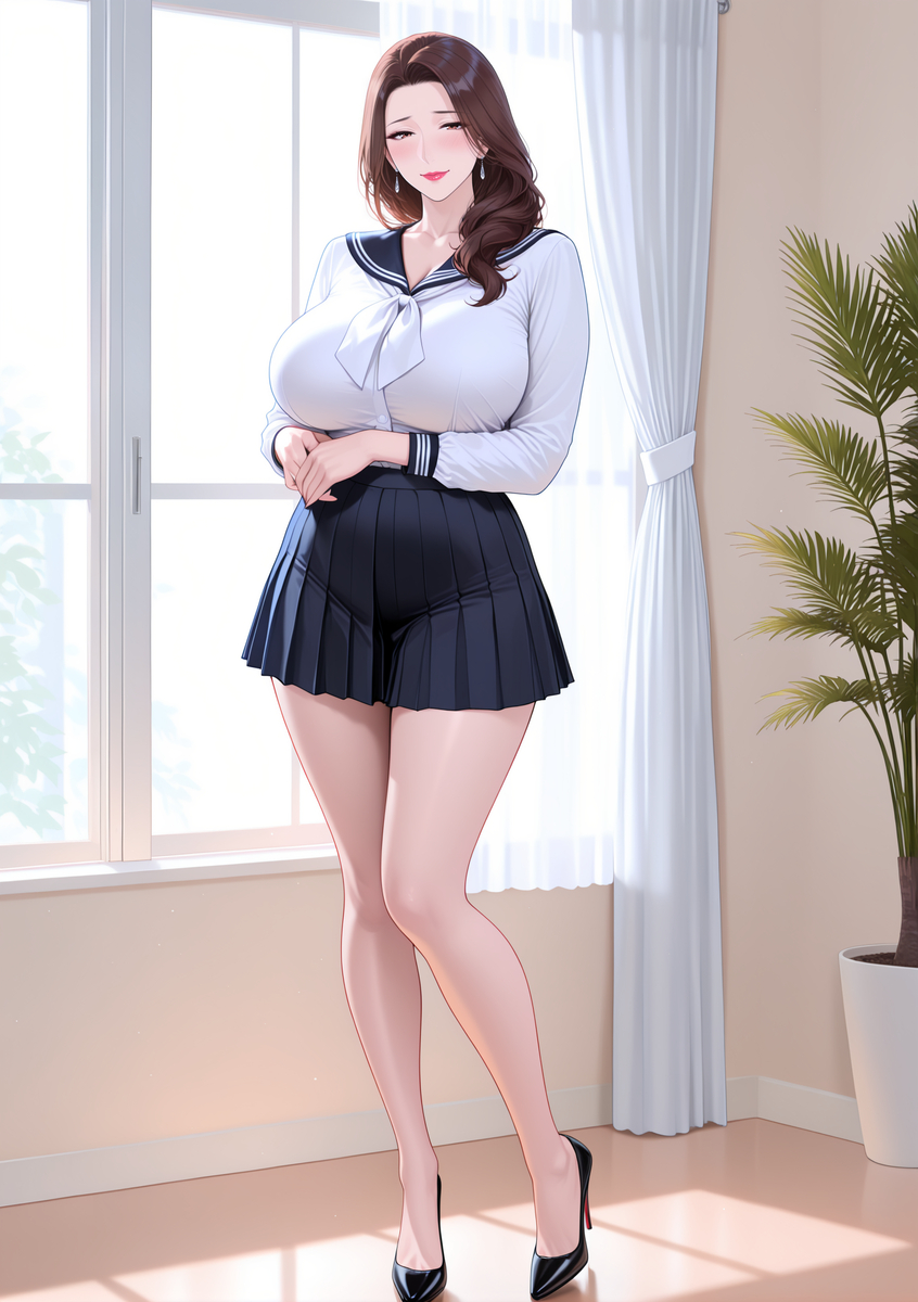 为你穿上jk的骚妈-pixiv插画-作品交流服务