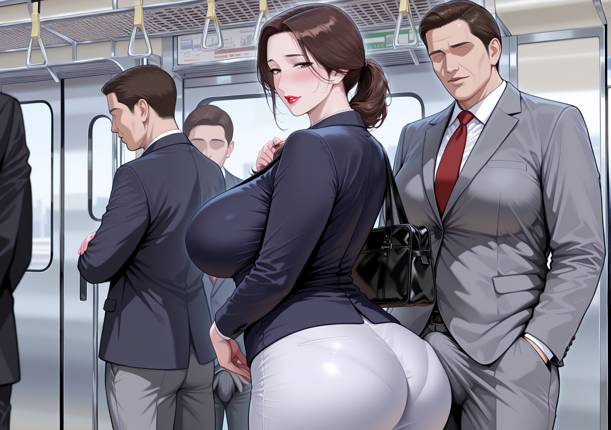 图片[6]-电车上的OL骚妈-pixiv插画-作品交流服务