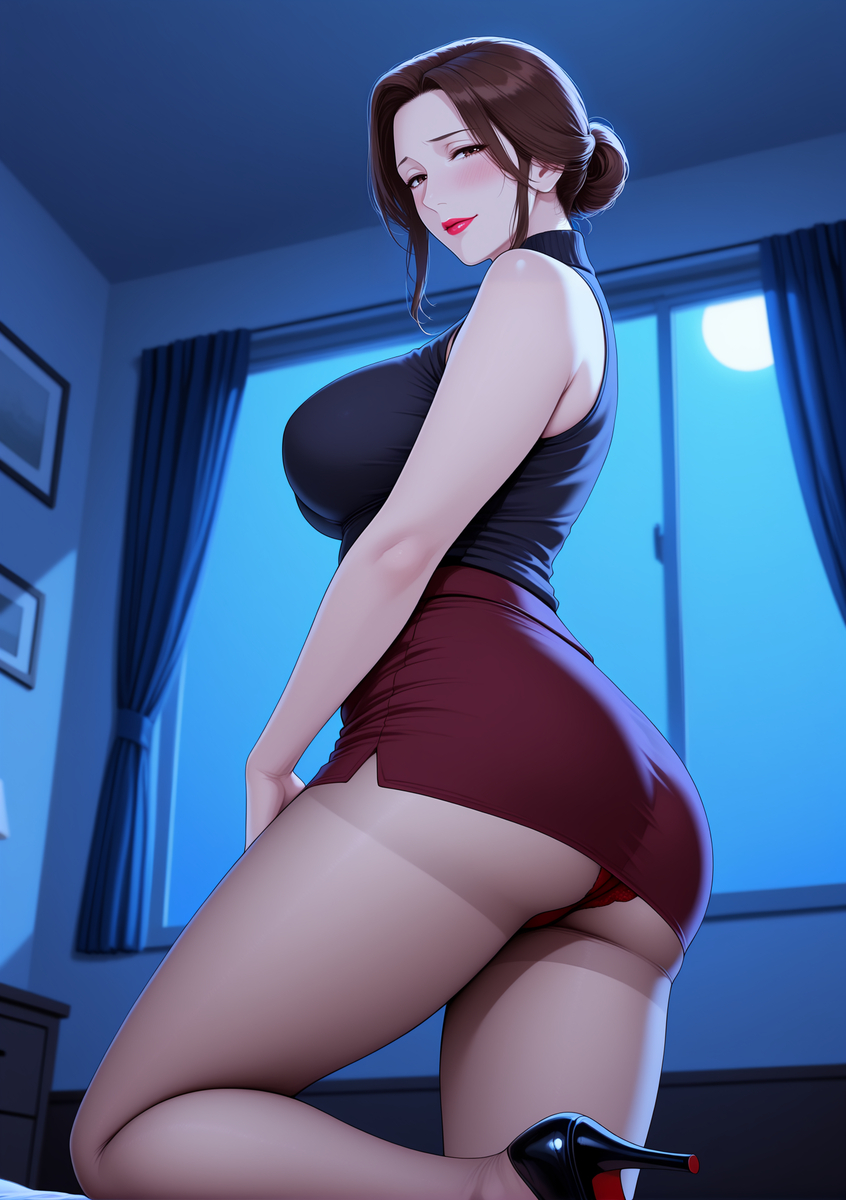 图片[31]-淫荡女王骚妈の第一弹：裙底里的蕾丝骚内-pixiv插画-作品交流服务