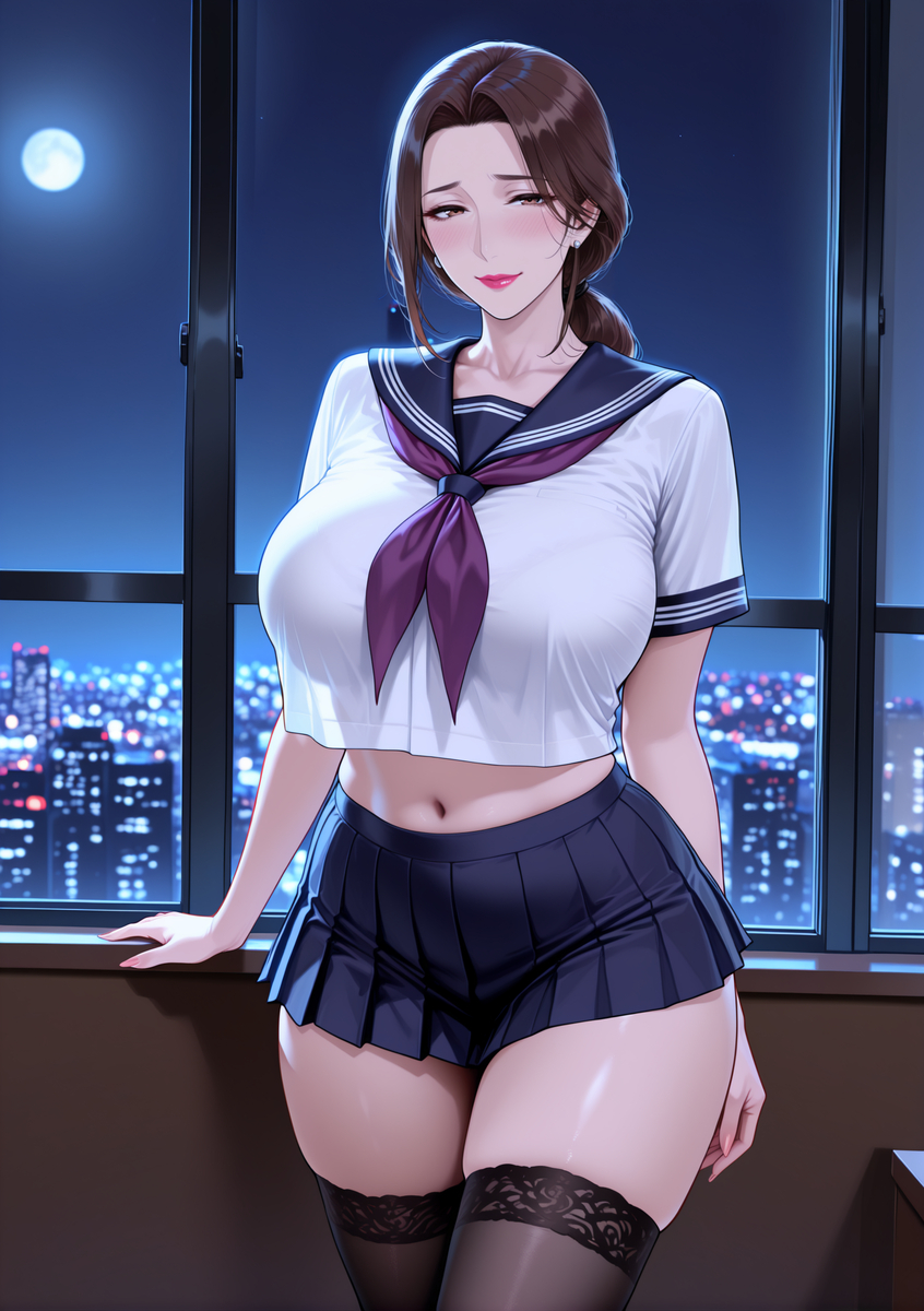 图片[20]-化身学妹的人妻①-pixiv插画-作品交流服务