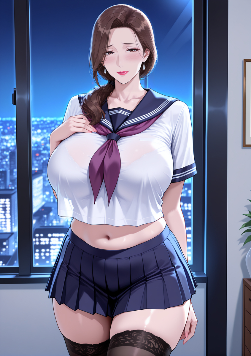 图片[24]-化身学妹的人妻①-pixiv插画-作品交流服务