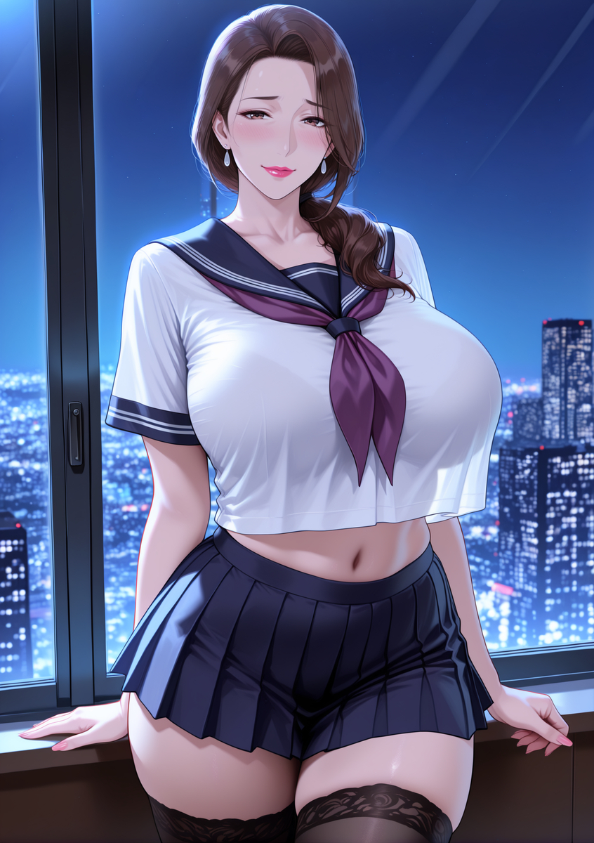 图片[32]-化身学妹的人妻①-pixiv插画-作品交流服务