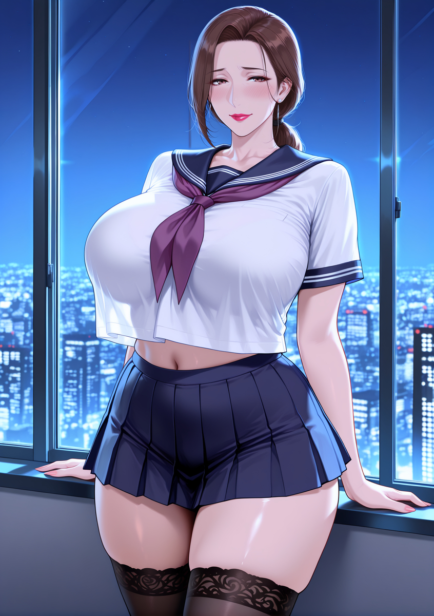 图片[35]-化身学妹的人妻①-pixiv插画-作品交流服务