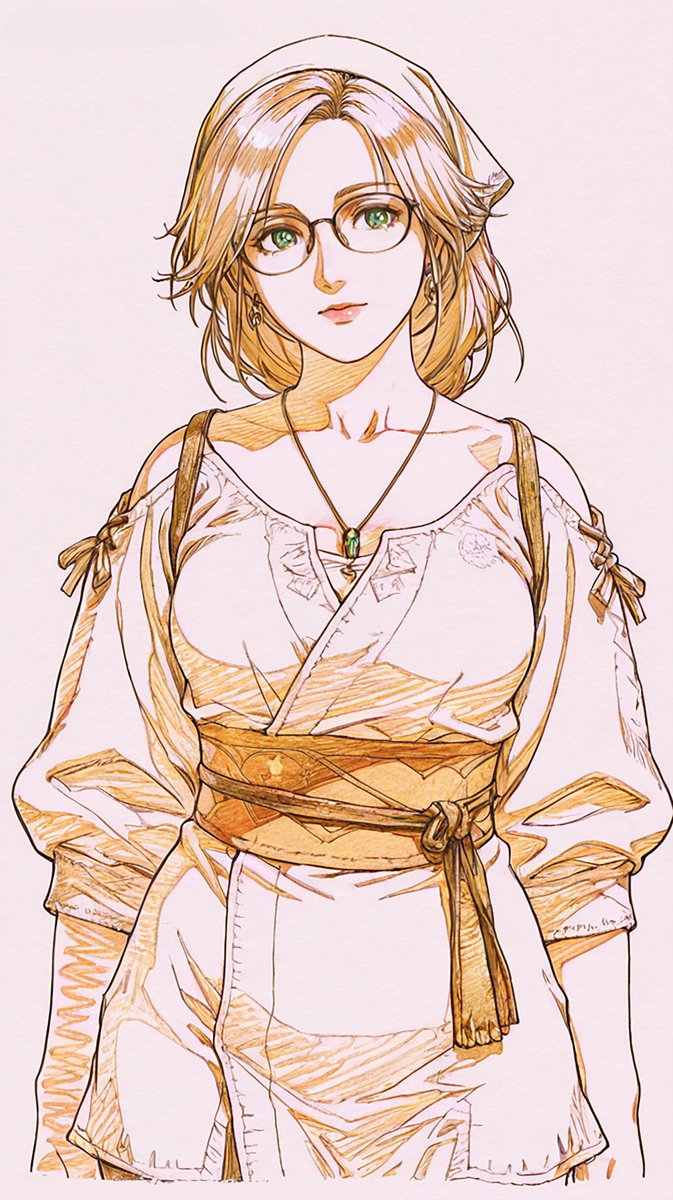 彩铅线稿风（御姐篇）-pixiv插画-作品交流服务