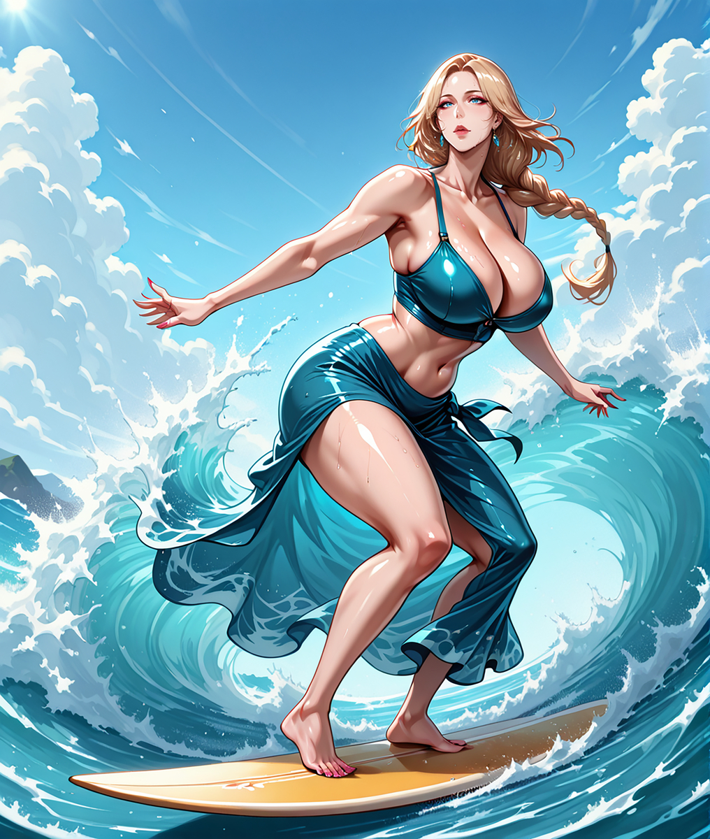 夏日度假-pixiv插画-作品交流服务