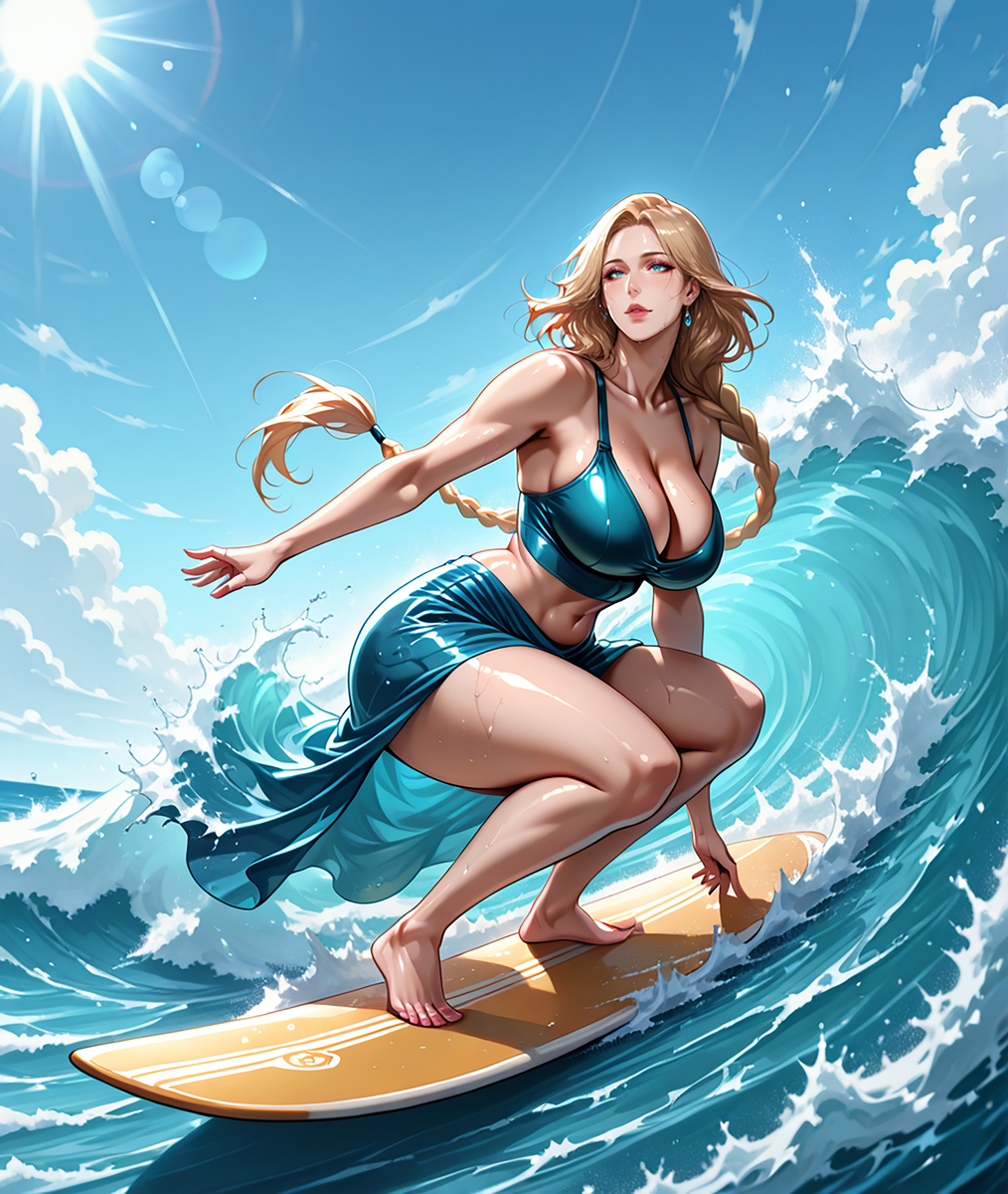 夏日度假-pixiv插画-作品交流服务