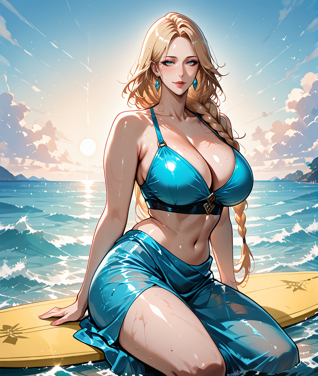 夏日度假-pixiv插画-作品交流服务