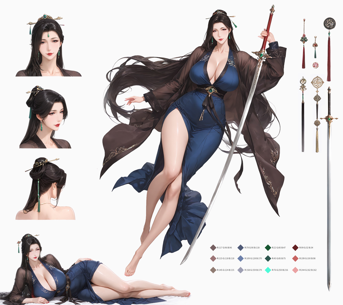 剑修仙子-pixiv插画-作品交流服务