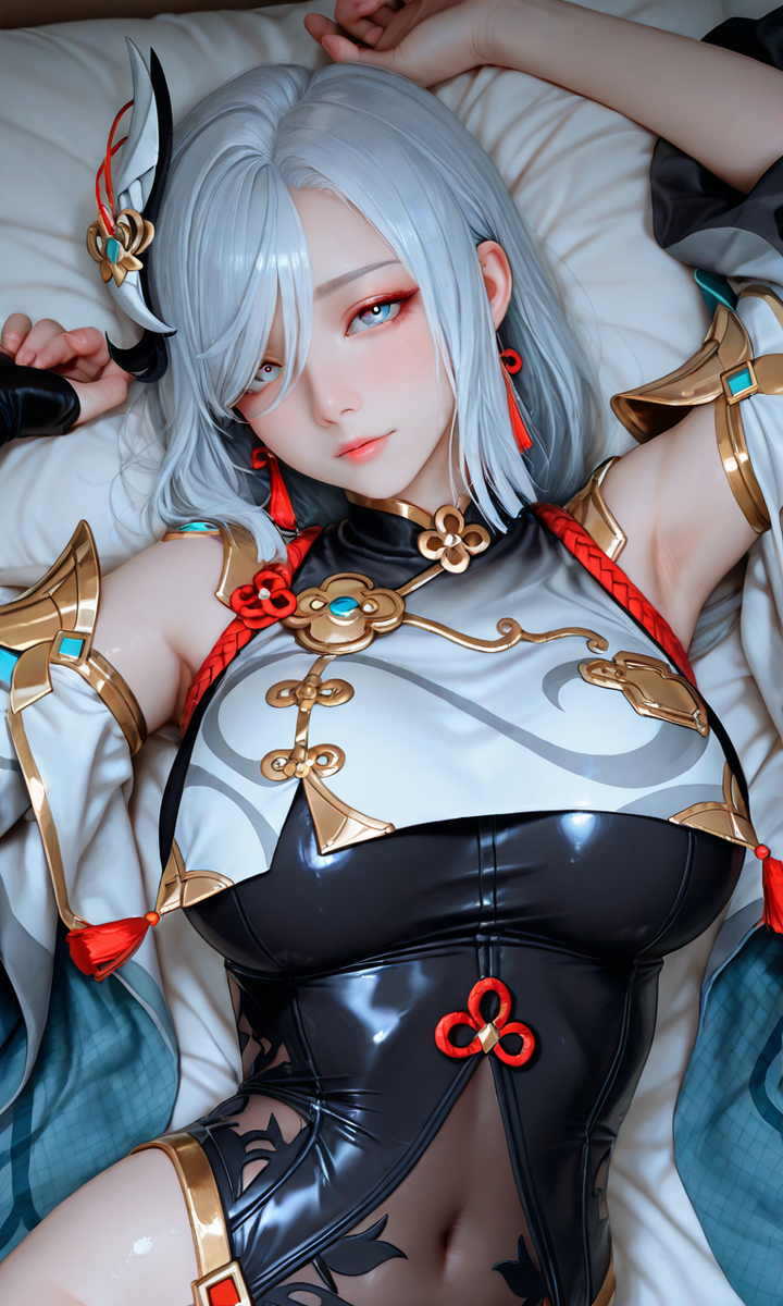 Shenhe (*´꒳`*)-pixiv插画-作品交流服务