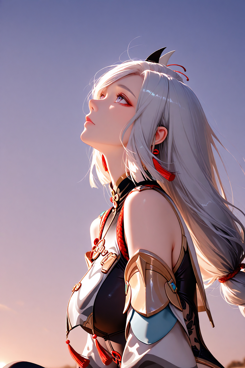 Shenhe (っ◔◡◔)っ ♥-pixiv插画-作品交流服务