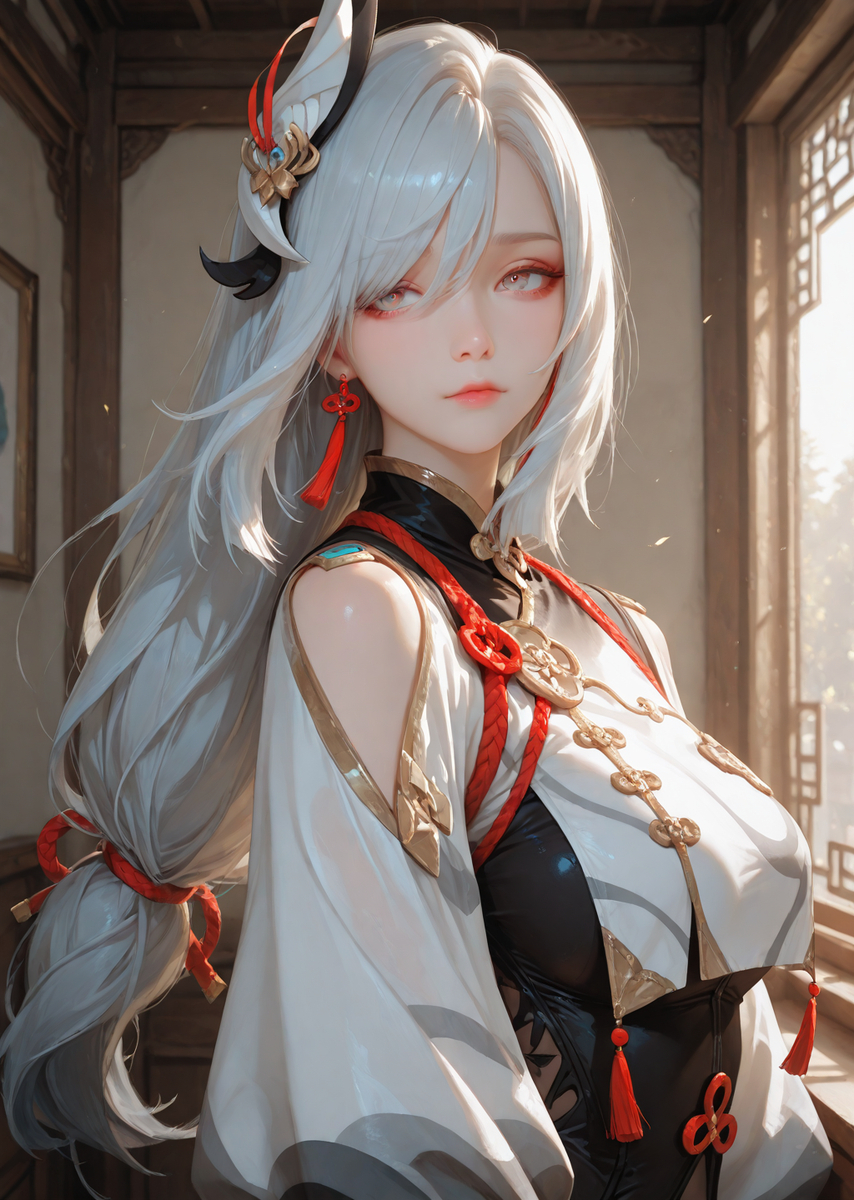 Shenhe ₍^. .^₎Ⳋ-pixiv插画-作品交流服务