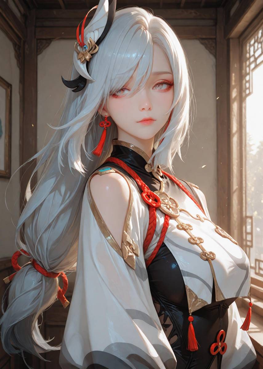Shenhe ₍^. .^₎Ⳋ-pixiv插画-作品交流服务