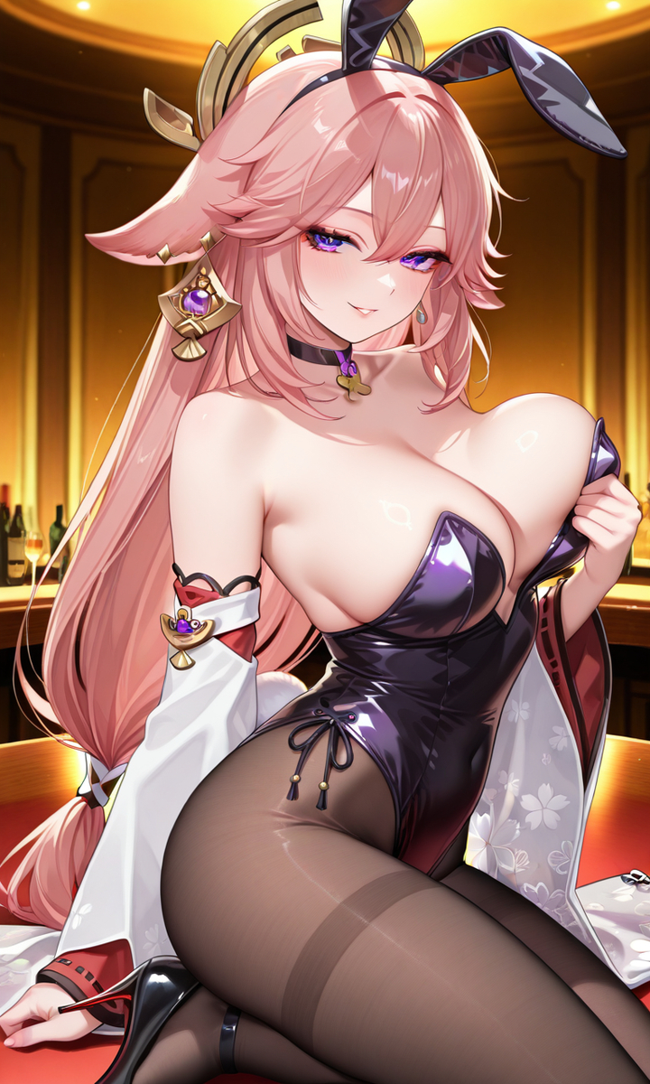 Yae miko-pixiv插画-作品交流服务