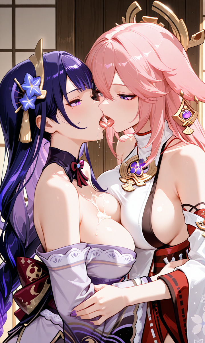 Shogun raiden and Yae miko-pixiv插画-作品交流服务