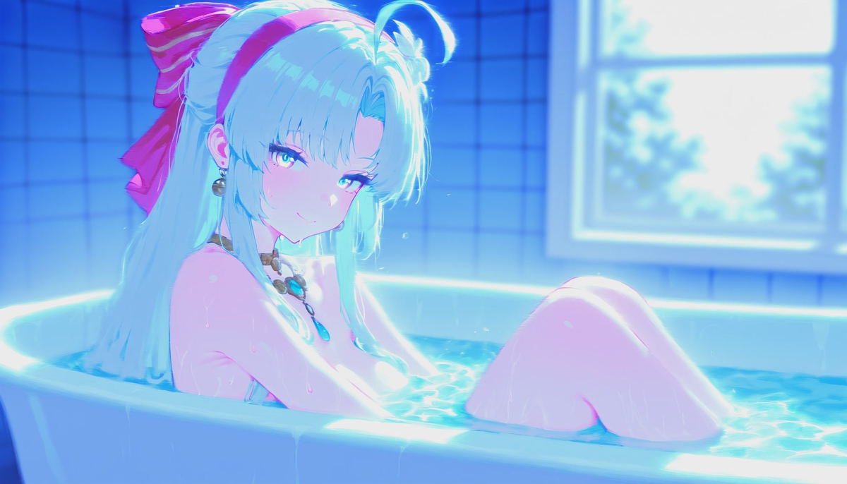 Carlotta_bathtub_landscape-pixiv插画-作品交流服务