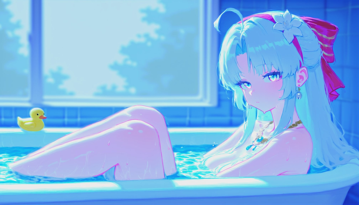 Carlotta_bathtub_landscape-pixiv插画-作品交流服务