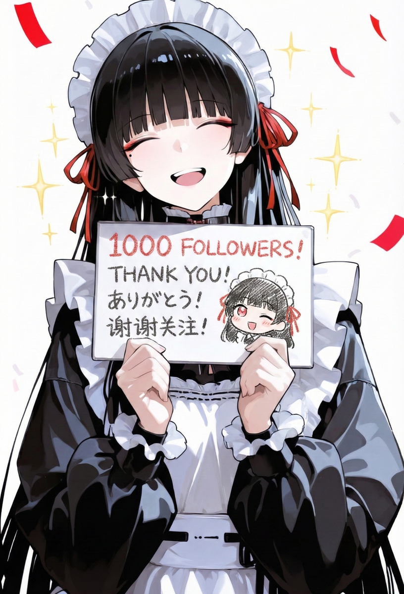 🎉 1000 Followers!! Thank you!! 🎉-pixiv插画-作品交流服务
