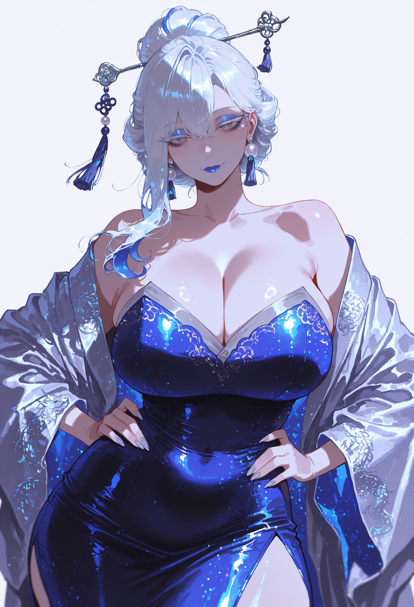 Older Woman 💙-pixiv插画-作品交流服务