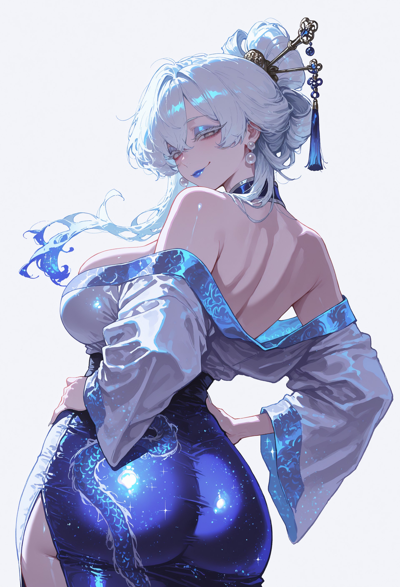 Older Woman 💙-pixiv插画-作品交流服务