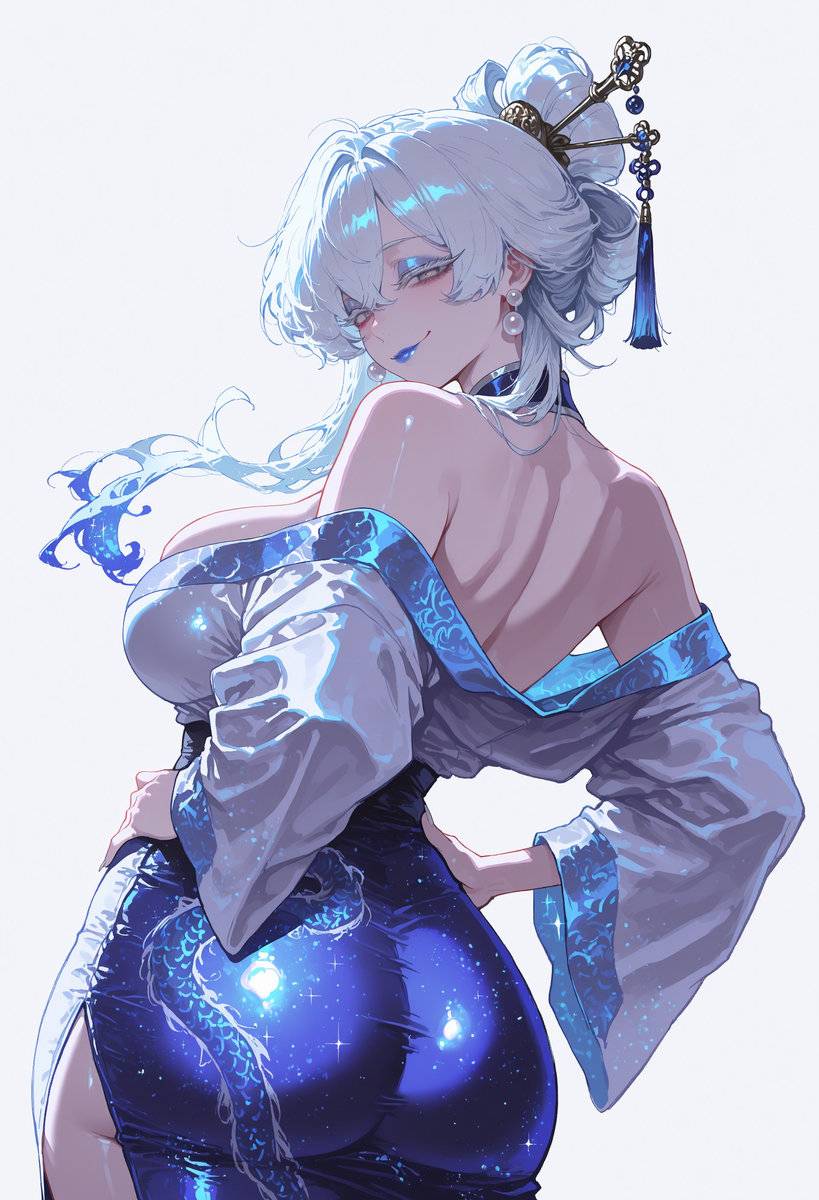 Older Woman 💙-pixiv插画-作品交流服务