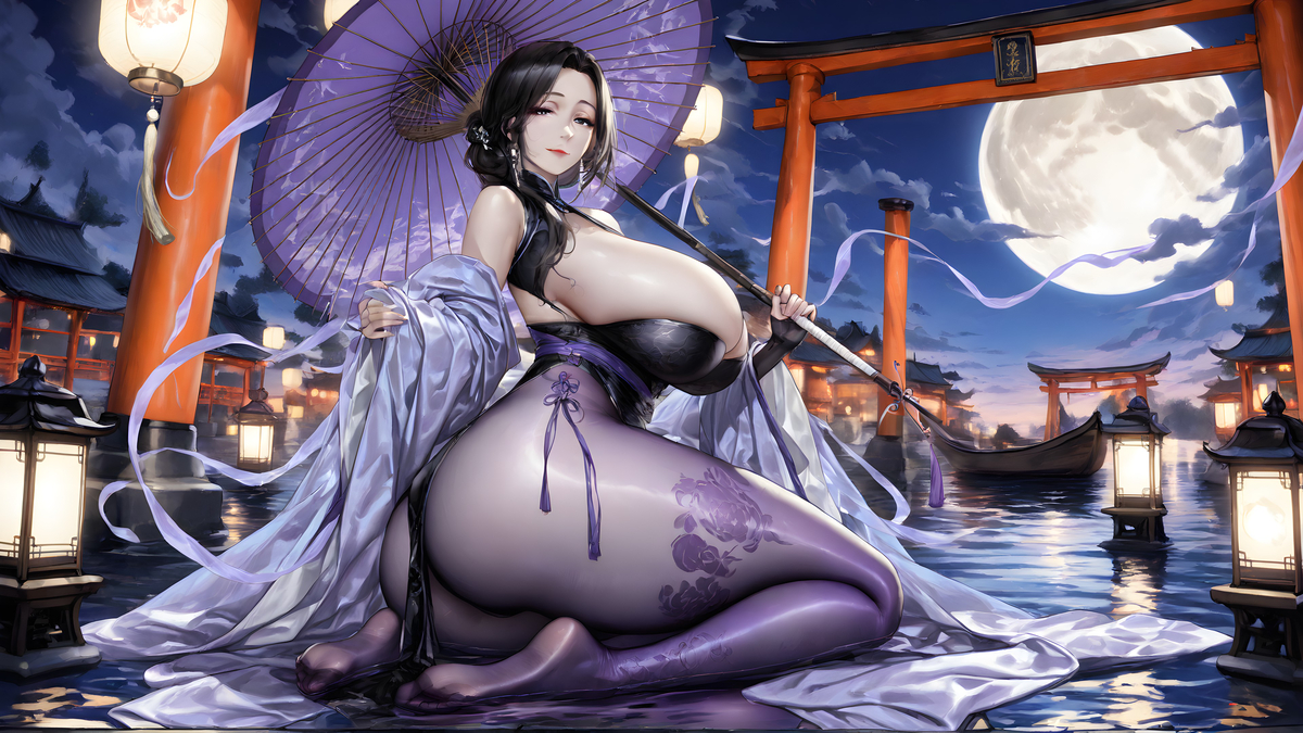 “徒儿，来陪为师一同赏月❤”-pixiv插画-作品交流服务