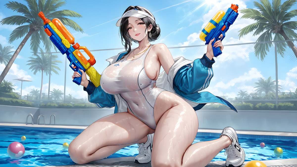 图片[5]-“来和阿姨一起打水枪❤~biu~biu~”-pixiv插画-作品交流服务