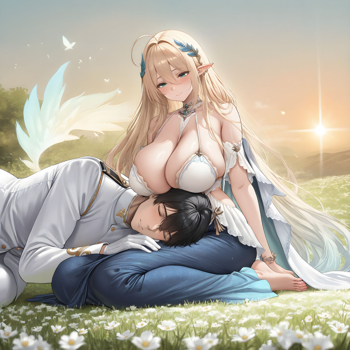 “金狮妈妈，我要听摇篮曲😋”-pixiv插画-作品交流服务