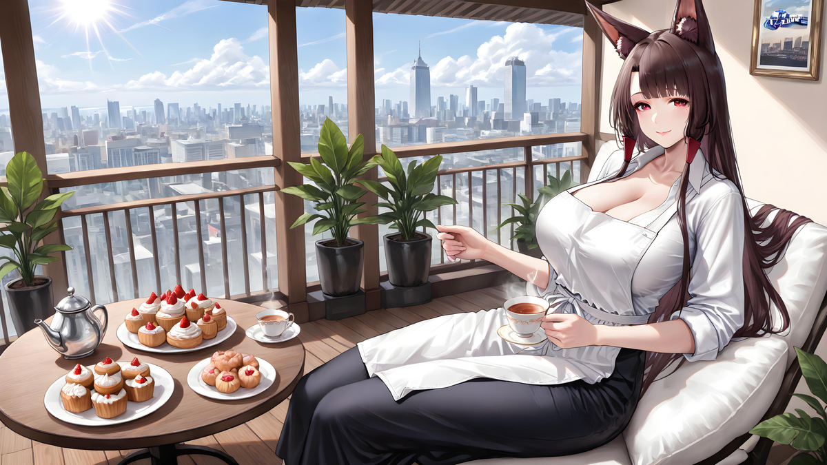 “指挥官，真是个让人放松的下午呢❤”-pixiv插画-作品交流服务